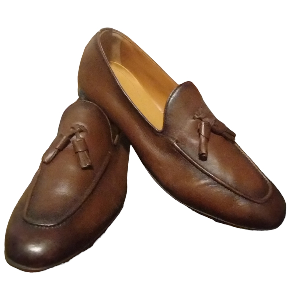 Aldo Casual/Executive Brown Tassel Loafers Mens 9.5/44 SOPHISTICATED Dress Shoes